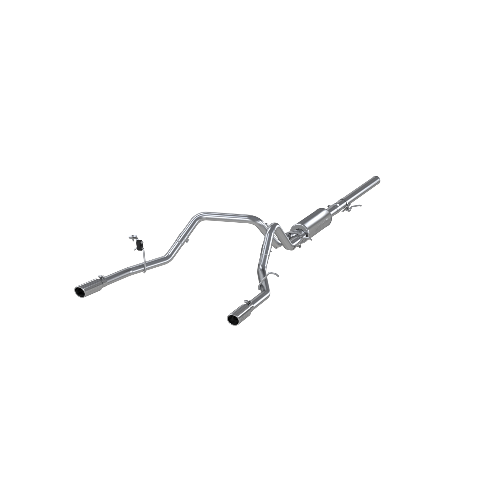 MBRP S5084409 - 3 Inch Cat Back Exhaust System Dual Split Rear T409 Stainless Steel For 14-18 Silverado/Sierra 1500 MBRP 1