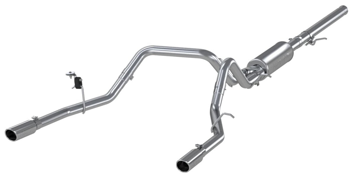 MBRP S5084AL - 3 Inch Cat Back Exhaust System Dual Split Rear For 14-18 Silverado/Sierra 1500 Aluminized Steel MBRP