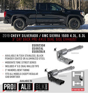 MBRP S5092AL 3 Inch Cat Back Exhaust System Pre-Axle Dual Outlet Aluminized Steel