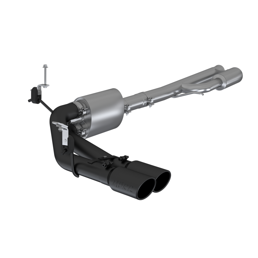MBRP S5092BLK 3 Inch Cat Back Exhaust System Pre-Axle Dual Outlet Black Coated
