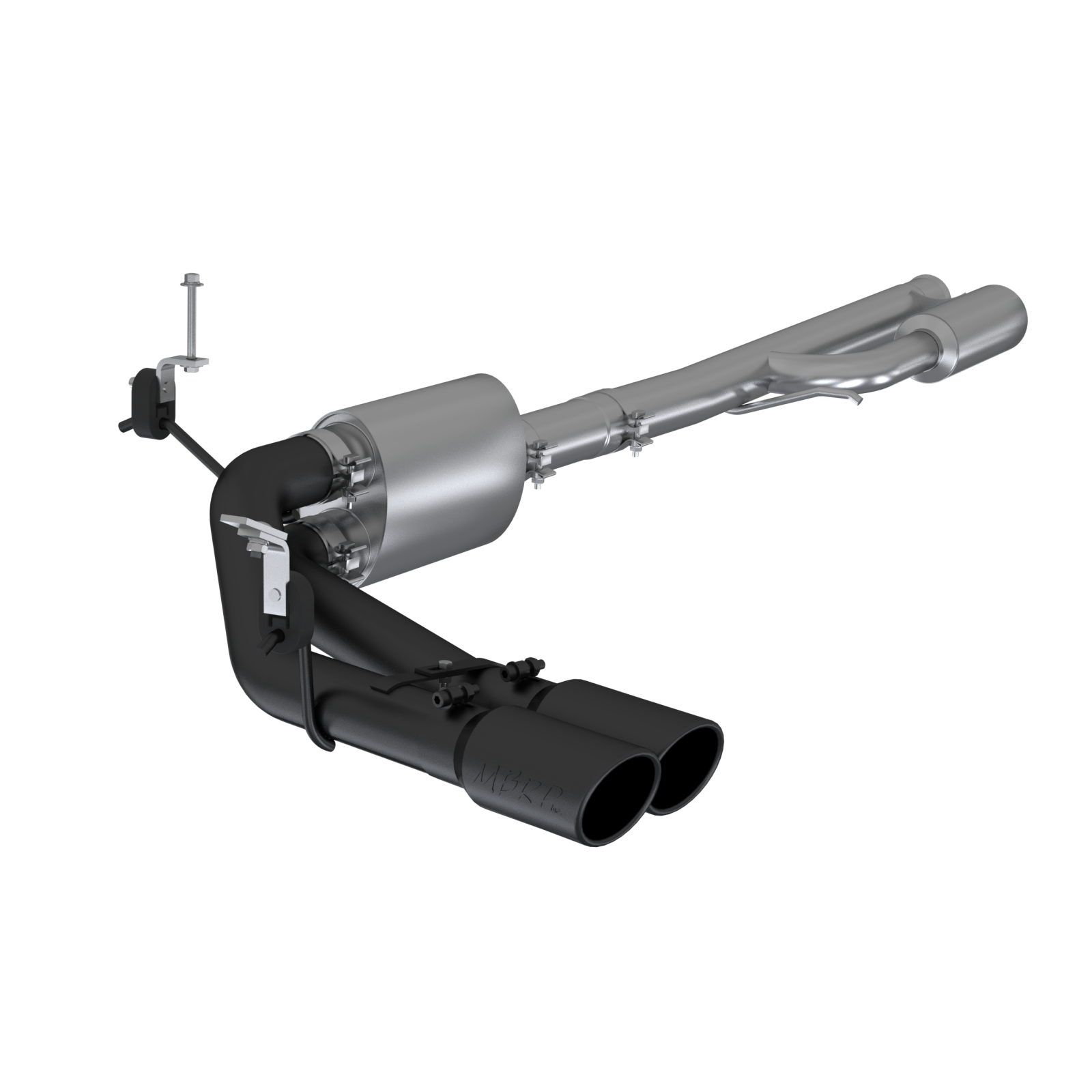 MBRP S5092BLK 3 Inch Cat Back Exhaust System Pre-Axle Dual Outlet Black Coated