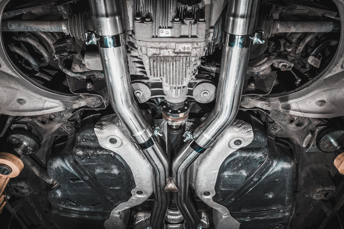 MBRP S51053CF - 2018-Up Dodge Durango SRT SRT Hellcat 6.2L/6.4L Armor Pro T304 Stainless Steel 3 Inch Cat-Back Dual Rear Exit with Carbon Fiber Tips MBRP 5