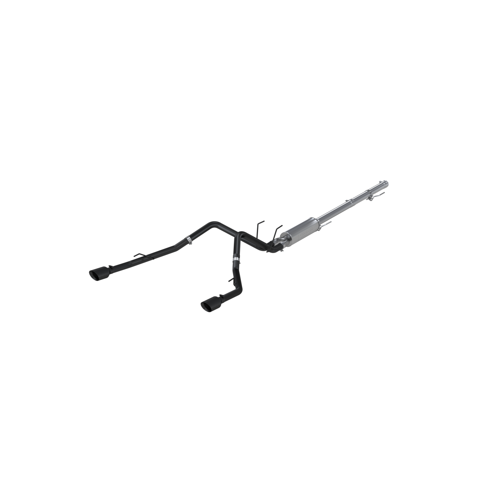 MBRP S5146BLK - Cat Back Exhaust System Dual Split Rear Black Coated Through Stock Bumper For 09-18 RAM 1500 5.7L 19-24 RAM 1500 Classic MBRP 1