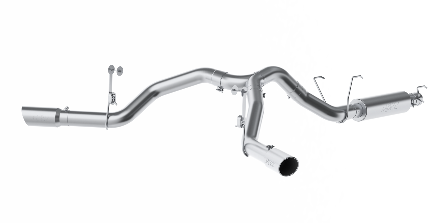 MBRP S5151AL - 4 Inch Cat Back Exhaust System For 14-Up RAM 2500 6.4L Dual Split Side Exit Aluminized Steel MBRP
