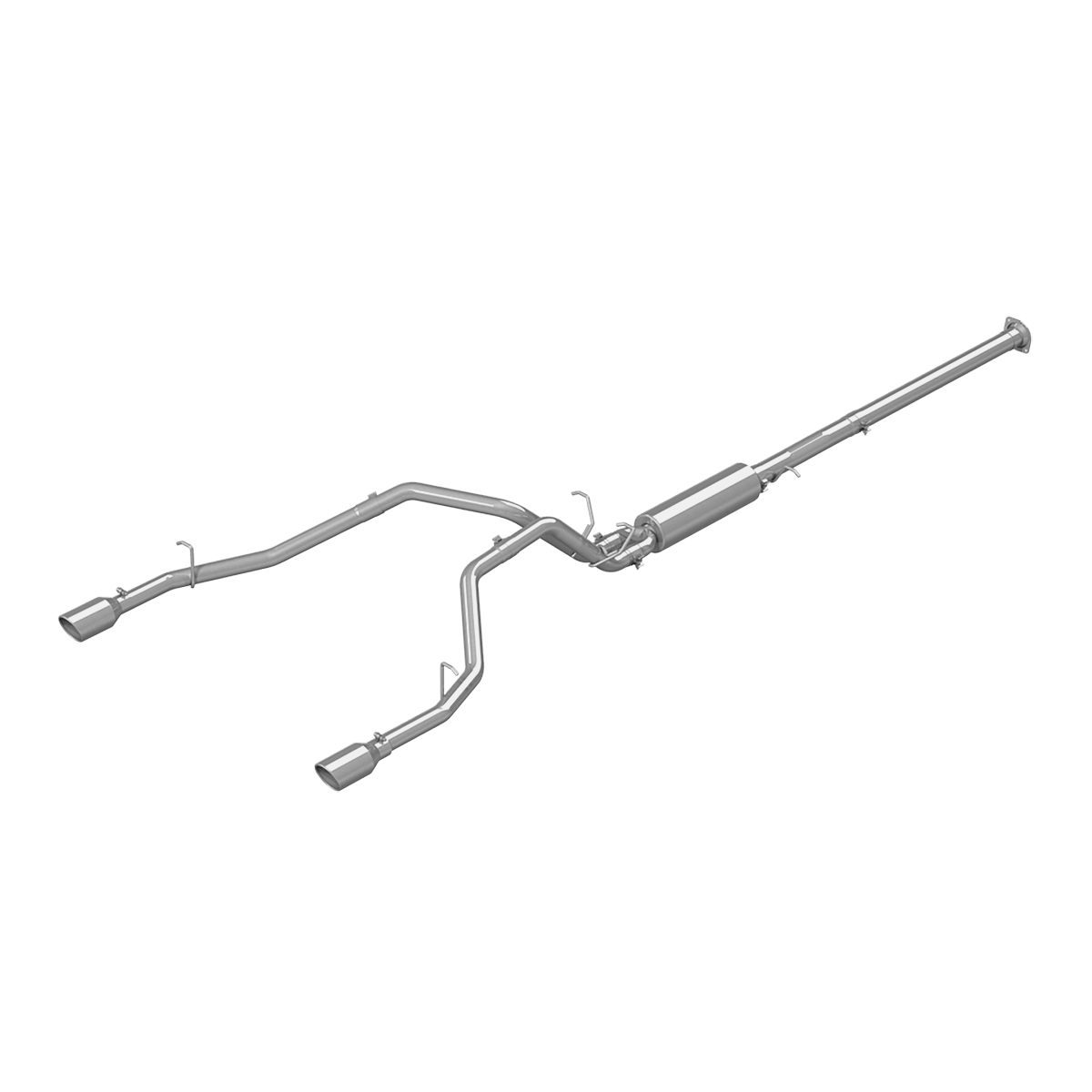 MBRP S5152304 - Cat Back Exhaust System Dual Split Rear T304 Stainless Steel For 19-24 RAM Hemi 1500 5.7L MBRP