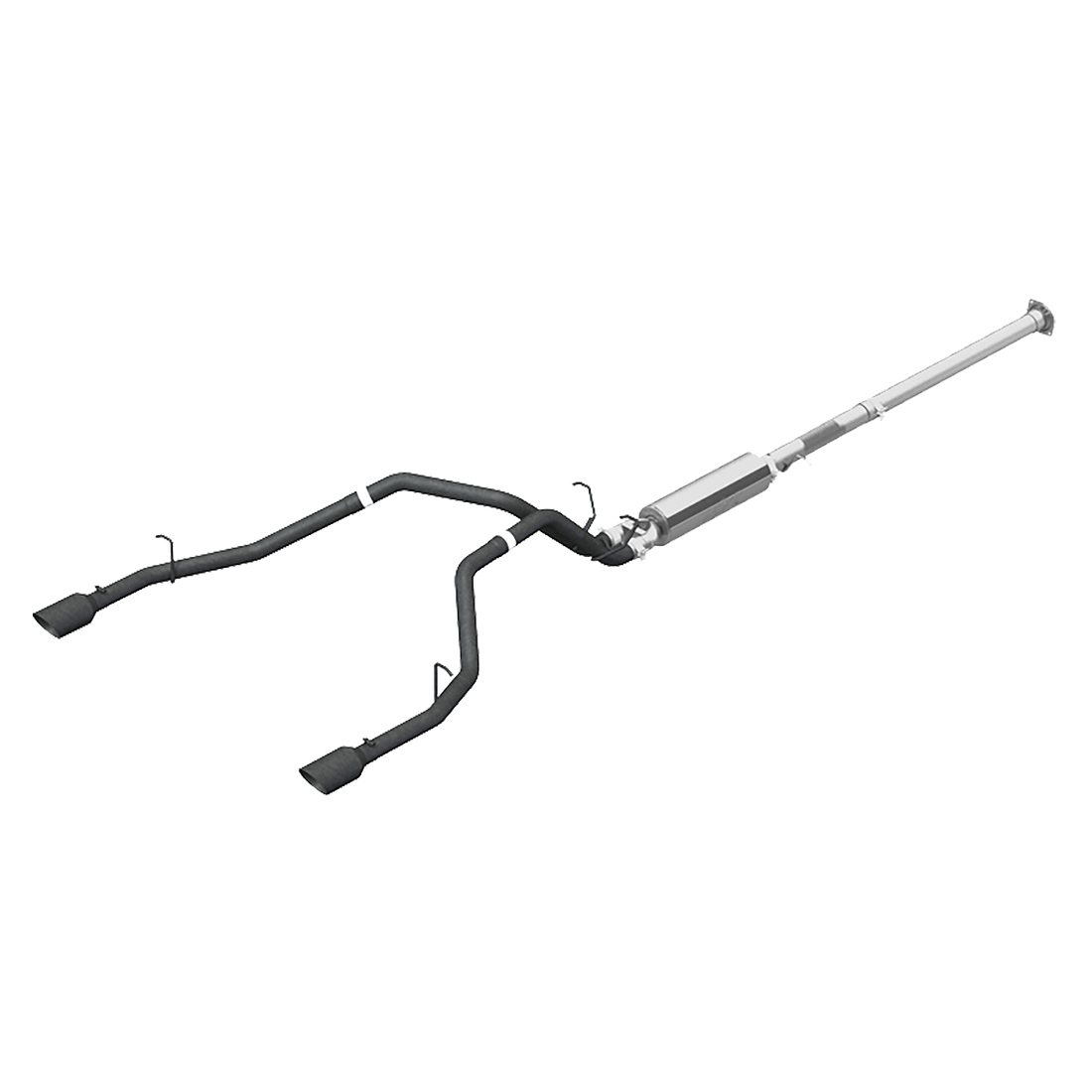 MBRP S5152BLK - Cat Back Exhaust System Dual Split Rear Black Coated For 19-24 RAM Hemi 1500 5.7L Crew/Quad Cab MBRP