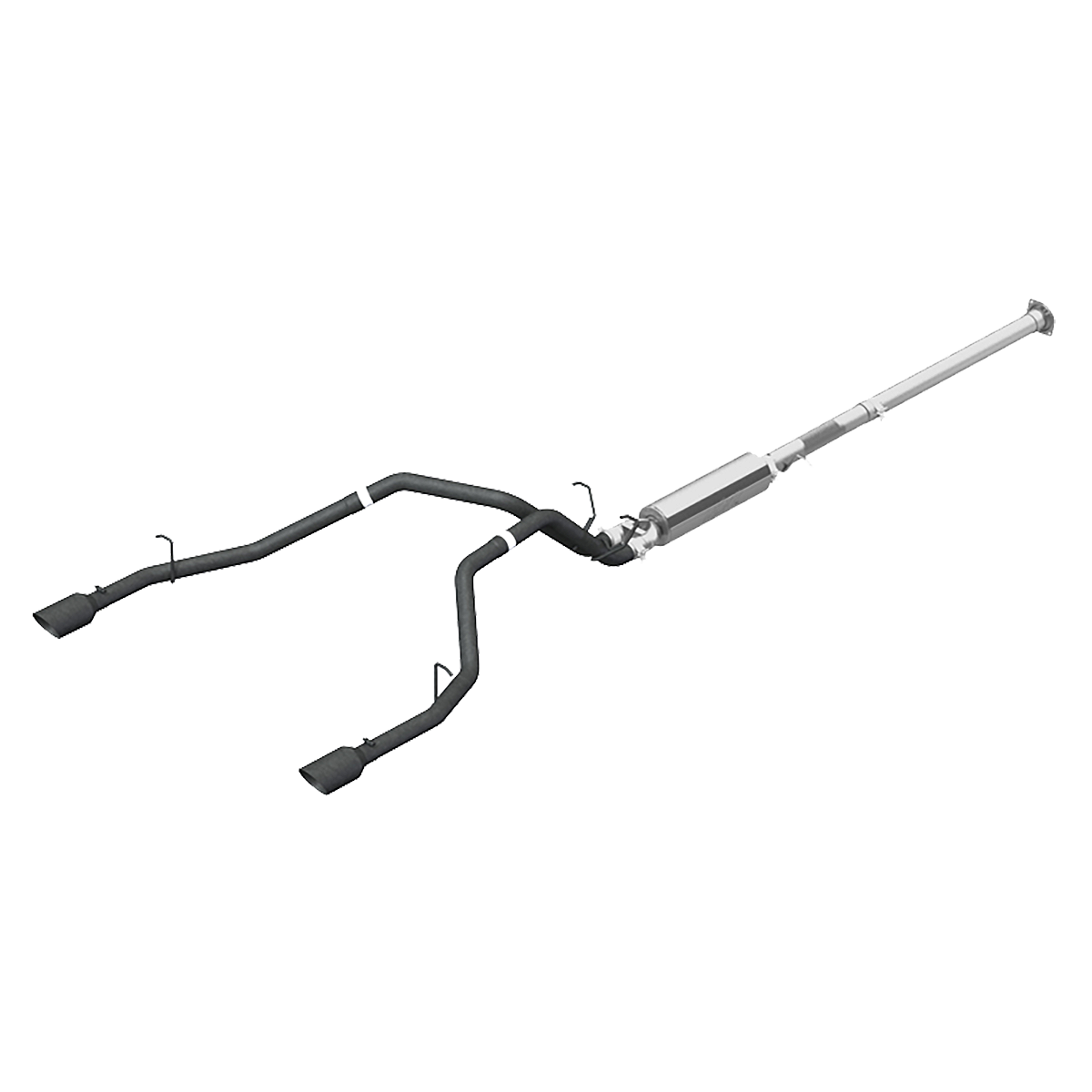 MBRP S5152BLK - Cat Back Exhaust System Dual Split Rear Black Coated For 19-24 RAM Hemi 1500 5.7L Crew/Quad Cab MBRP