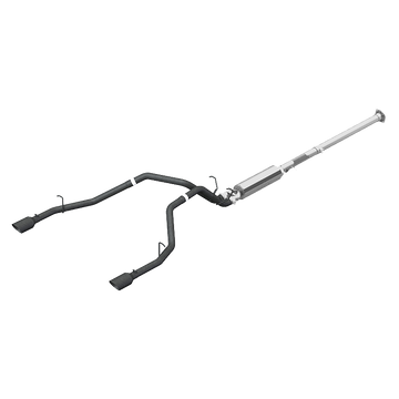 MBRP S5152BLK - Cat Back Exhaust System Dual Split Rear Black Coated For 19-24 RAM Hemi 1500 5.7L Crew/Quad Cab MBRP