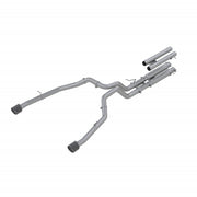 MBRP S51543CF T304 Stainless Steel 3 Inch Cat-Back Dual Split Rear Carbon Fiber Tips Race Exhaust System