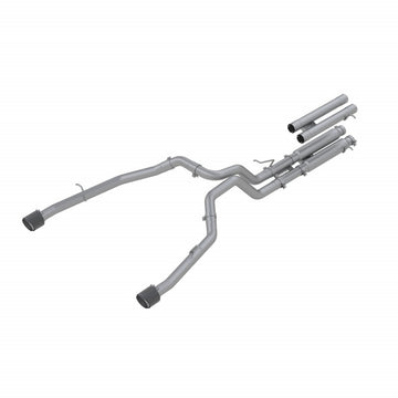 MBRP S51543CF - 2021-24 RAM TRX T304 Stainless Steel 3 Inch Cat-Back Dual Split Rear with Carbon Fiber Tips Race Version Exhaust System MBRP