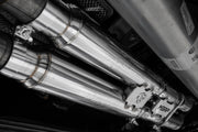 MBRP S51543CF T304 Stainless Steel 3 Inch Cat-Back Dual Split Rear Carbon Fiber Tips Race Exhaust System