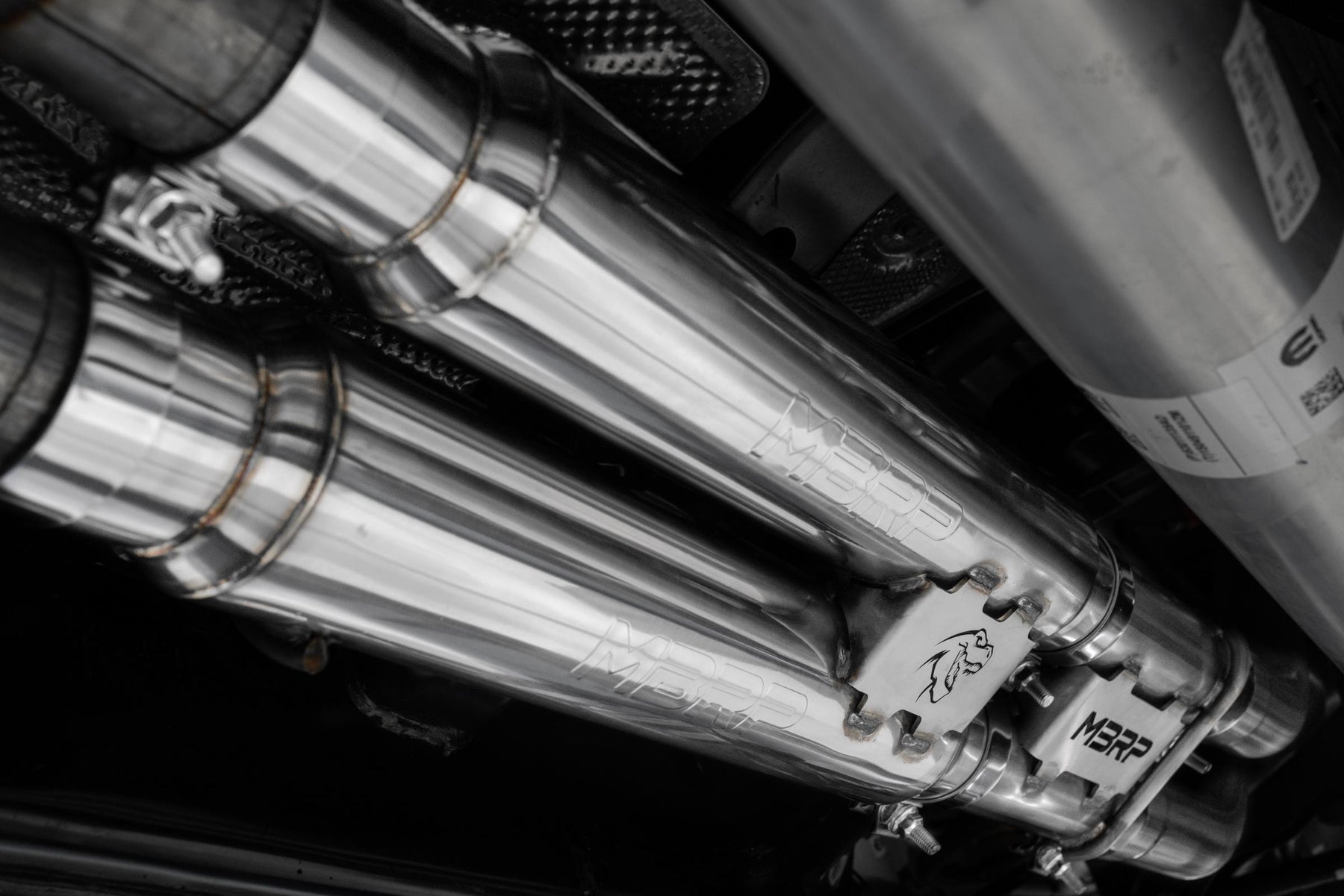 MBRP S51543CF T304 Stainless Steel 3 Inch Cat-Back Dual Split Rear Carbon Fiber Tips Race Exhaust System