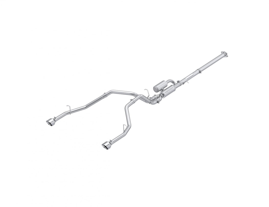 MBRP S5156304 - 2025-Up Ram 1500 3.0L SST SO Armor Pro 3 inch Cat-back 2.5 Inch Dual Split Rear Exhaust with Polished Tips MBRP 1