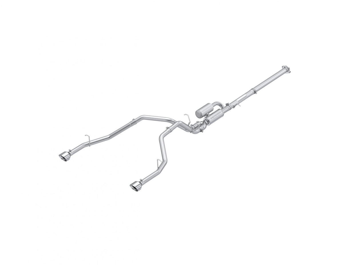 MBRP S5156304 - 2025-Up Ram 1500 3.0L SST SO Armor Pro 3 inch Cat-back 2.5 Inch Dual Split Rear Exhaust with Polished Tips MBRP 1