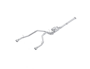 MBRP S5156304 - 2025-Up Ram 1500 3.0L SST SO Armor Pro 3 inch Cat-back 2.5 Inch Dual Split Rear Exhaust with Polished Tips MBRP 1