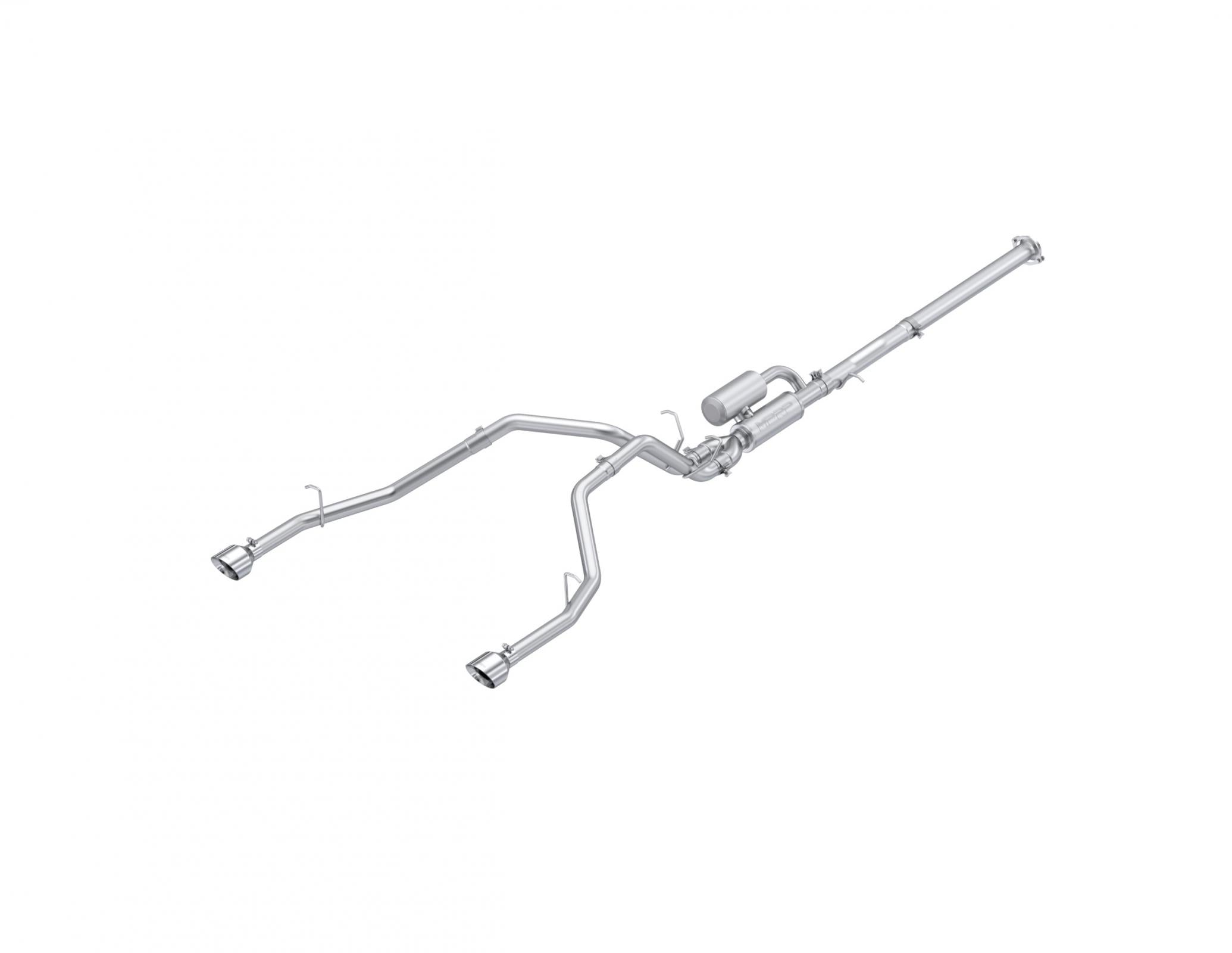 MBRP S5156304 - 2025-Up Ram 1500 3.0L SST SO Armor Pro 3 inch Cat-back 2.5 Inch Dual Split Rear Exhaust with Polished Tips MBRP 1