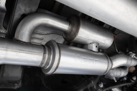MBRP S5156304 - 2025-Up Ram 1500 3.0L SST SO Armor Pro 3 inch Cat-back 2.5 Inch Dual Split Rear Exhaust with Polished Tips MBRP 3