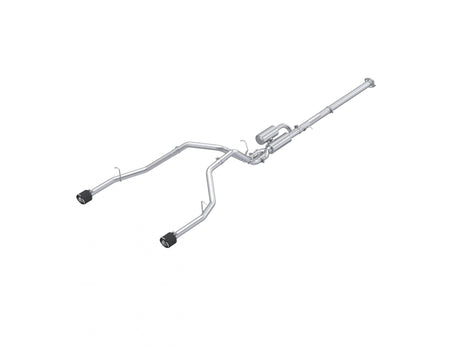 MBRP S51563CF - 2025-Up Ram 1500 3.0L SST SO Armor Pro 3 inch Cat-back 2.5 Inch Dual Split Rear Exhaust with Carbon Fiber Tips MBRP 1