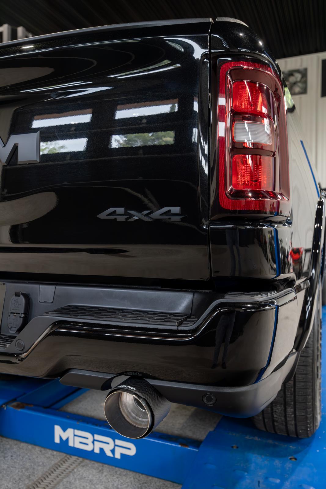 MBRP S51563CF - 2025-Up Ram 1500 3.0L SST SO Armor Pro 3 inch Cat-back 2.5 Inch Dual Split Rear Exhaust with Carbon Fiber Tips MBRP 3