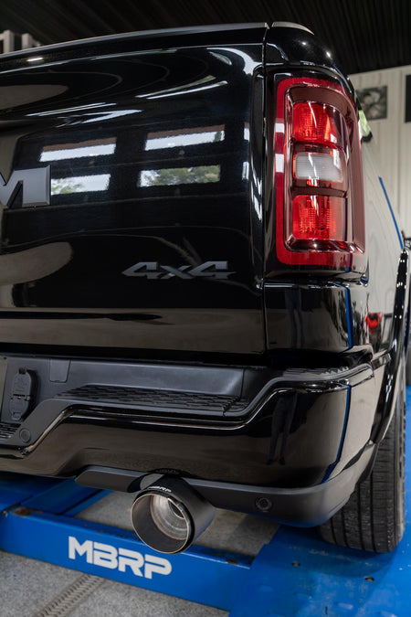 MBRP S51563CF - 2025-Up Ram 1500 3.0L SST SO Armor Pro 3 inch Cat-back 2.5 Inch Dual Split Rear Exhaust with Carbon Fiber Tips MBRP 3