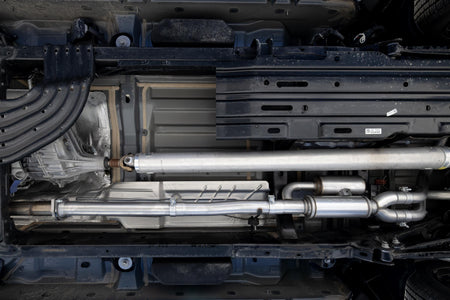 MBRP S51563CF - 2025-Up Ram 1500 3.0L SST SO Armor Pro 3 inch Cat-back 2.5 Inch Dual Split Rear Exhaust with Carbon Fiber Tips MBRP 4