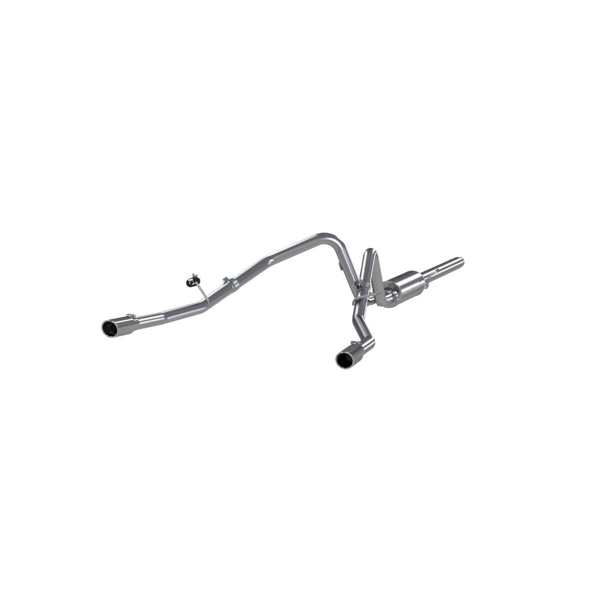 MBRP S5202AL - 3 Inch Cat Back Exhaust System Dual Split Rear For 04-08 Ford F-150 Extended Cab/Crew Cab Aluminized Steel MBRP 1