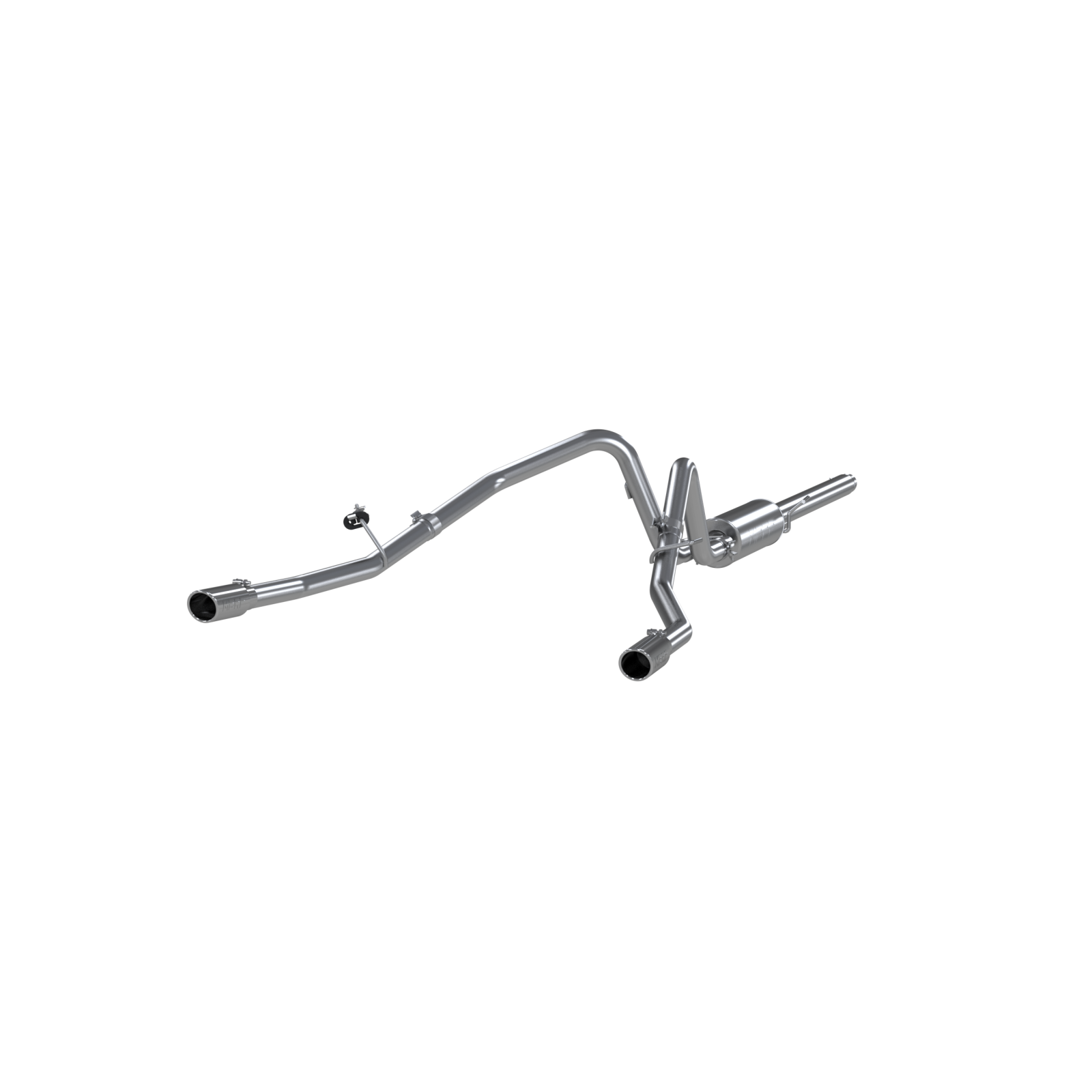 MBRP S5202AL - 3 Inch Cat Back Exhaust System Dual Split Rear For 04-08 Ford F-150 Extended Cab/Crew Cab Aluminized Steel MBRP 1