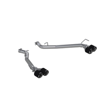 MBRP S52033CF - Axle-Back 2.5 inch Dual Rear Quad Carbon Fiber Tips (4) 4.0 inch OD Dual Out Explorer 20-Up Lincoln Aviator MBRP
