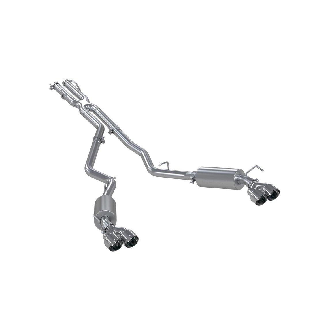 MBRP S5205AL - Cat-Back 2.5 inch Dual Rear Quad Tips Aluminized Steel 20-Up Explorer/Aviator MBRP