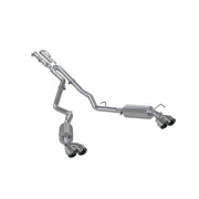MBRP S5205AL - Cat-Back 2.5 inch Dual Rear Quad Tips Aluminized Steel 20-Up Explorer/Aviator MBRP