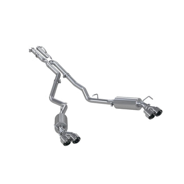MBRP S5205AL - Cat-Back 2.5 inch Dual Rear Quad Tips Aluminized Steel 20-Up Explorer/Aviator MBRP