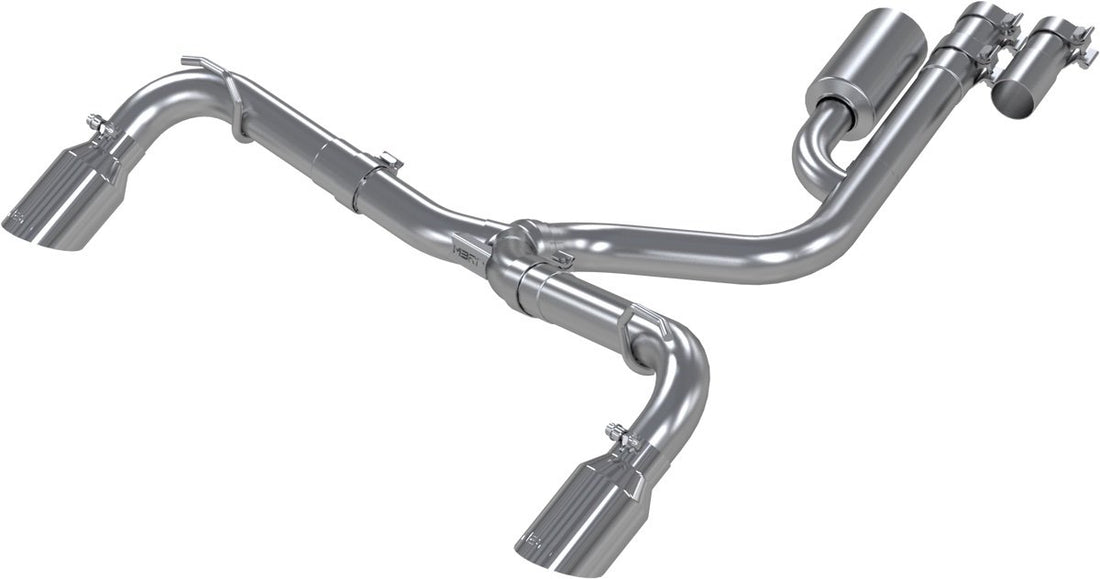 MBRP S5207AL Aluminized Steel 2.5 Inch Resonator-Back Dual Split Rear Exit Exhaust System