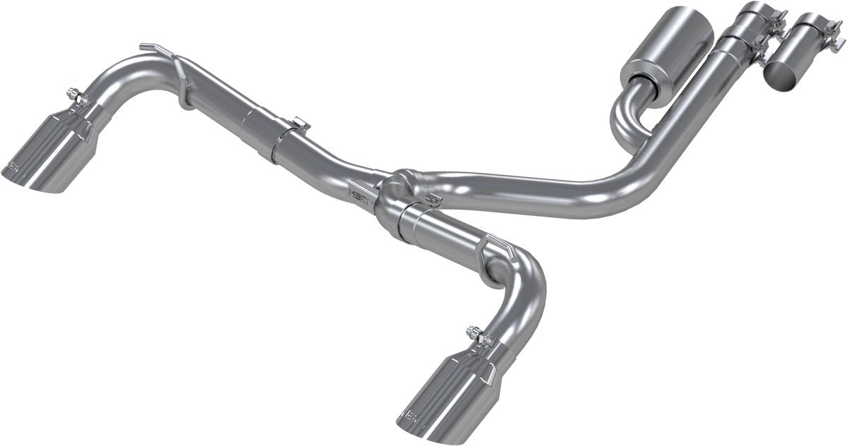 MBRP S5207AL Aluminized Steel 2.5 Inch Resonator-Back Dual Split Rear Exit Exhaust System