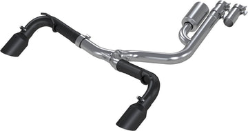MBRP S5207BLK 2.5 Inch Black Coated Aluminized Steel Resonator-Back Dual Split Rear Exit Exhaust System