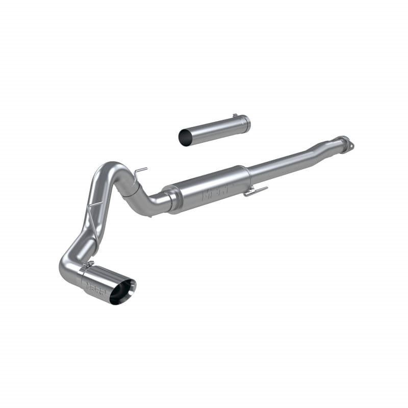 MBRP S5209304 - 21-Up Ford F-150 4 Inch Cat Back Single Side Race Version 304 Stainless Steel Exhaust System MBRP
