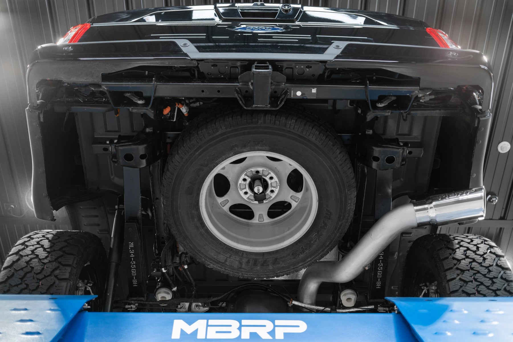 MBRP S5209AL - 21-Up Ford F-150 4 Inch Cat Back Single Side Race Version Aluminized Steel Exhaust System MBRP