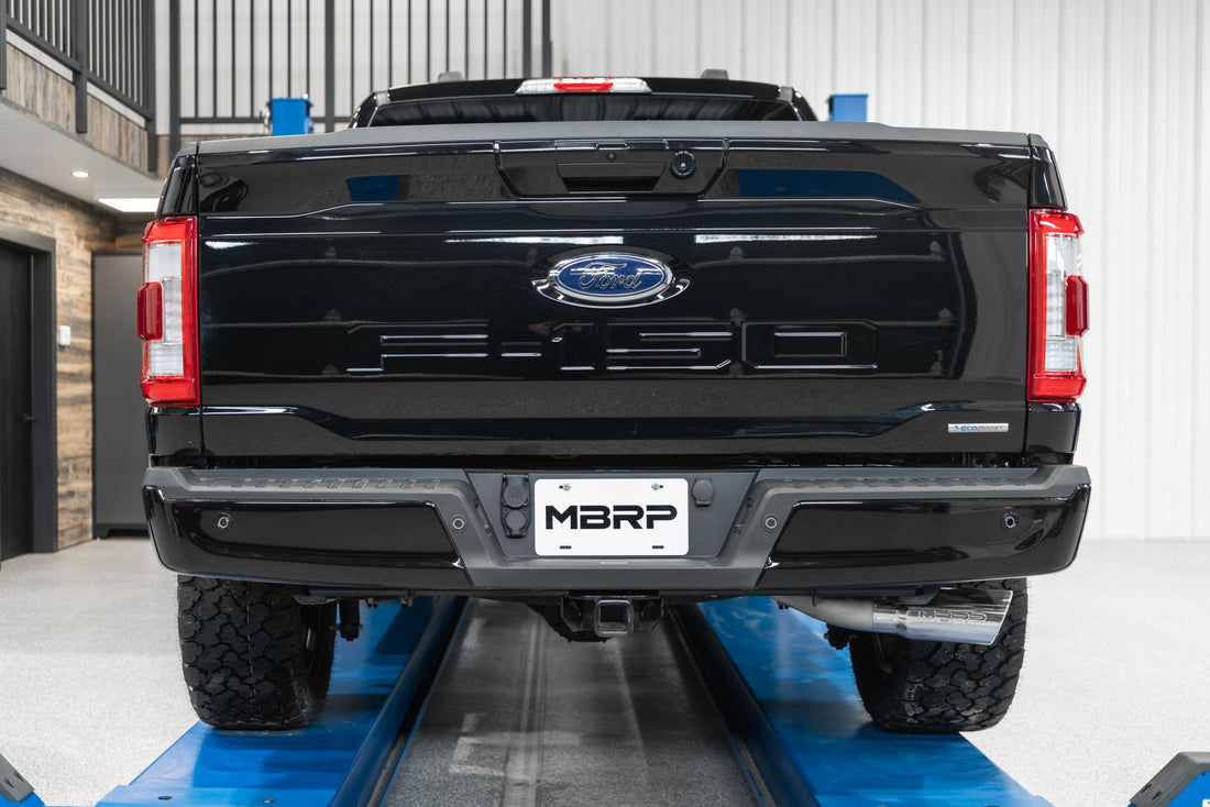 MBRP S5209AL - 21-Up Ford F-150 4 Inch Cat Back Single Side Race Version Aluminized Steel Exhaust System MBRP