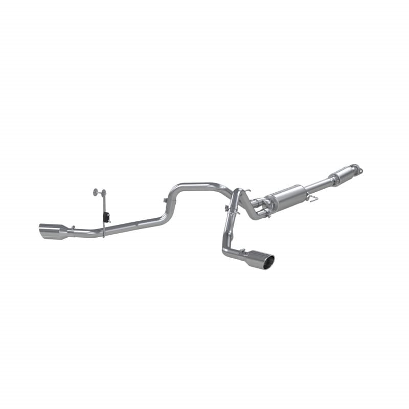 MBRP NA MBRP S5213409 - 21-Up Ford F-150 T409 Stainless Steel 3 Inch Cat-Back 2.5 Inch Dual Split Side Exhaust System MBRP