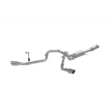 MBRP NA MBRP S5213AL - 21-Up Ford F-150 Aluminized Steel 3 Inch Cat-Back 2.5 Inch Dual Split Side Exhaust System MBRP