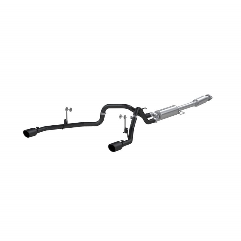 MBRP NA MBRP S5215BLK - 21-Up Ford F-150 Black Coated Aluminized Steel 3 Inch Cat-Back 2.5 Inch Dual Split Rear Exhaust System MBRP