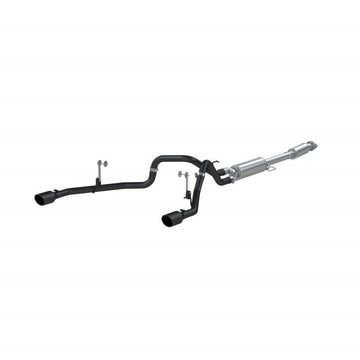 MBRP NA MBRP S5215BLK - 21-Up Ford F-150 Black Coated Aluminized Steel 3 Inch Cat-Back 2.5 Inch Dual Split Rear Exhaust System MBRP