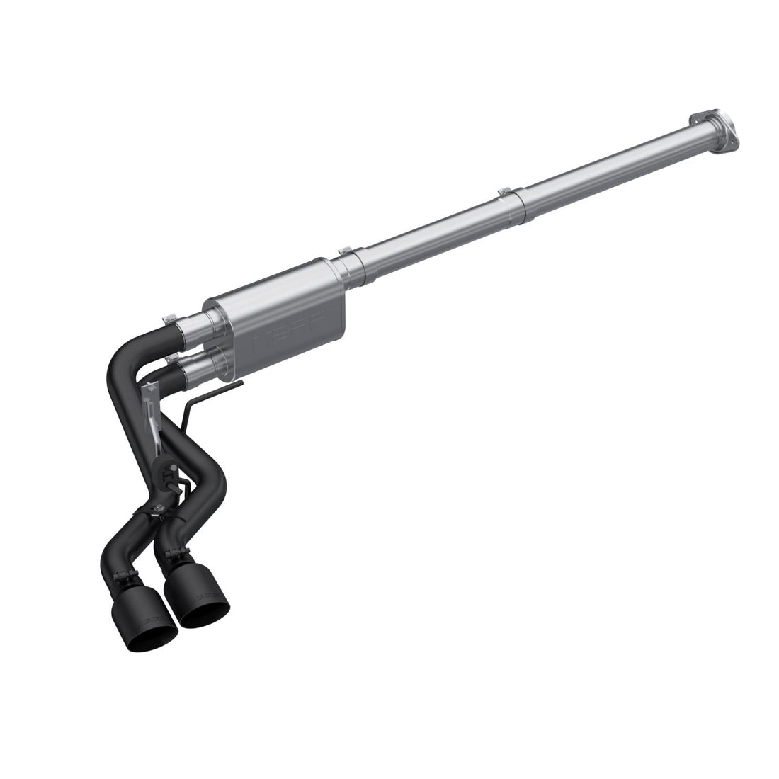 MBRP S5217BLK - 3 inch Cat-Back 2.5 inch Dual Pre-Axle (Race Profile) Black Coated  21-Up F-150 MBRP