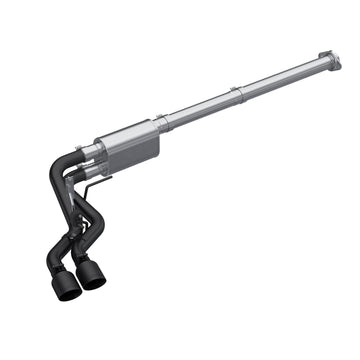 MBRP S5217BLK - 3 inch Cat-Back 2.5 inch Dual Pre-Axle (Race Profile) Black Coated  21-Up F-150 MBRP