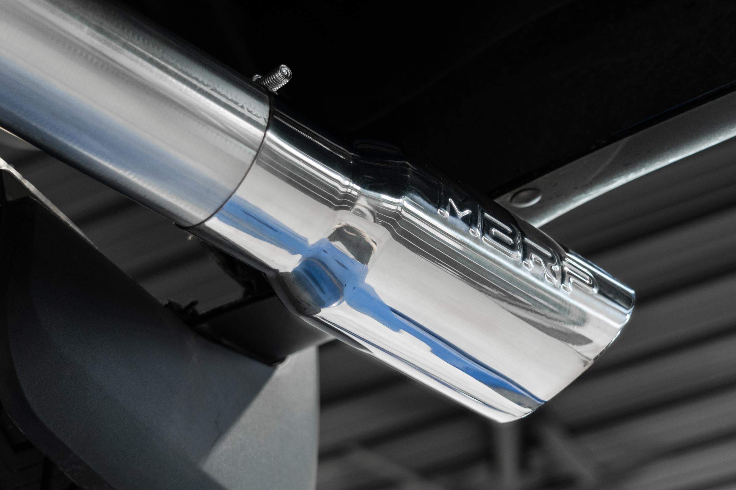 MBRP S5221AL - Aluminized Steel 3 Inch Resonator Back Single Side Exit 2021-Up Ford F-150 PowerBoost Hybrid 3.5L MBRP 5