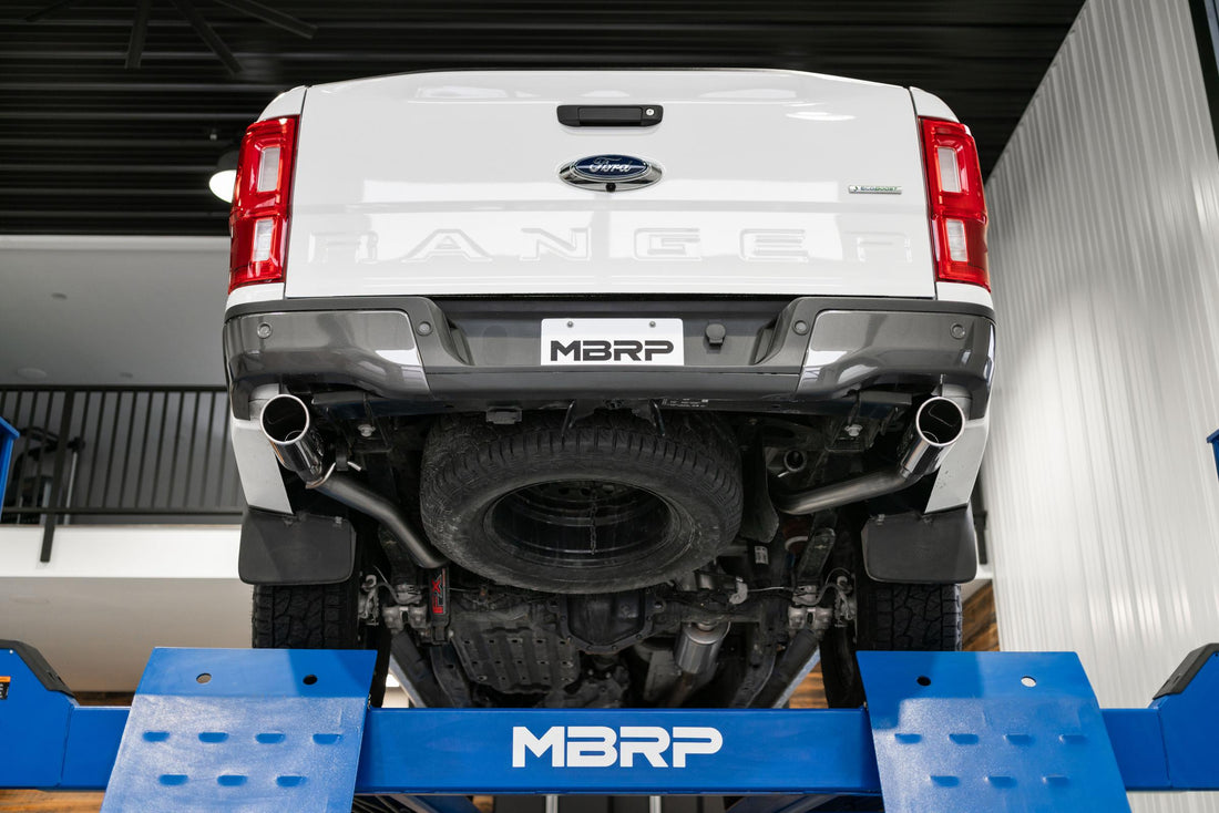 MBRP S5223304 - Ford 3 Inch Cat Back Exhaust System Dual Split Rear Exit For 19-23 Ford Ranger EcoBoost 2.3L MBRP