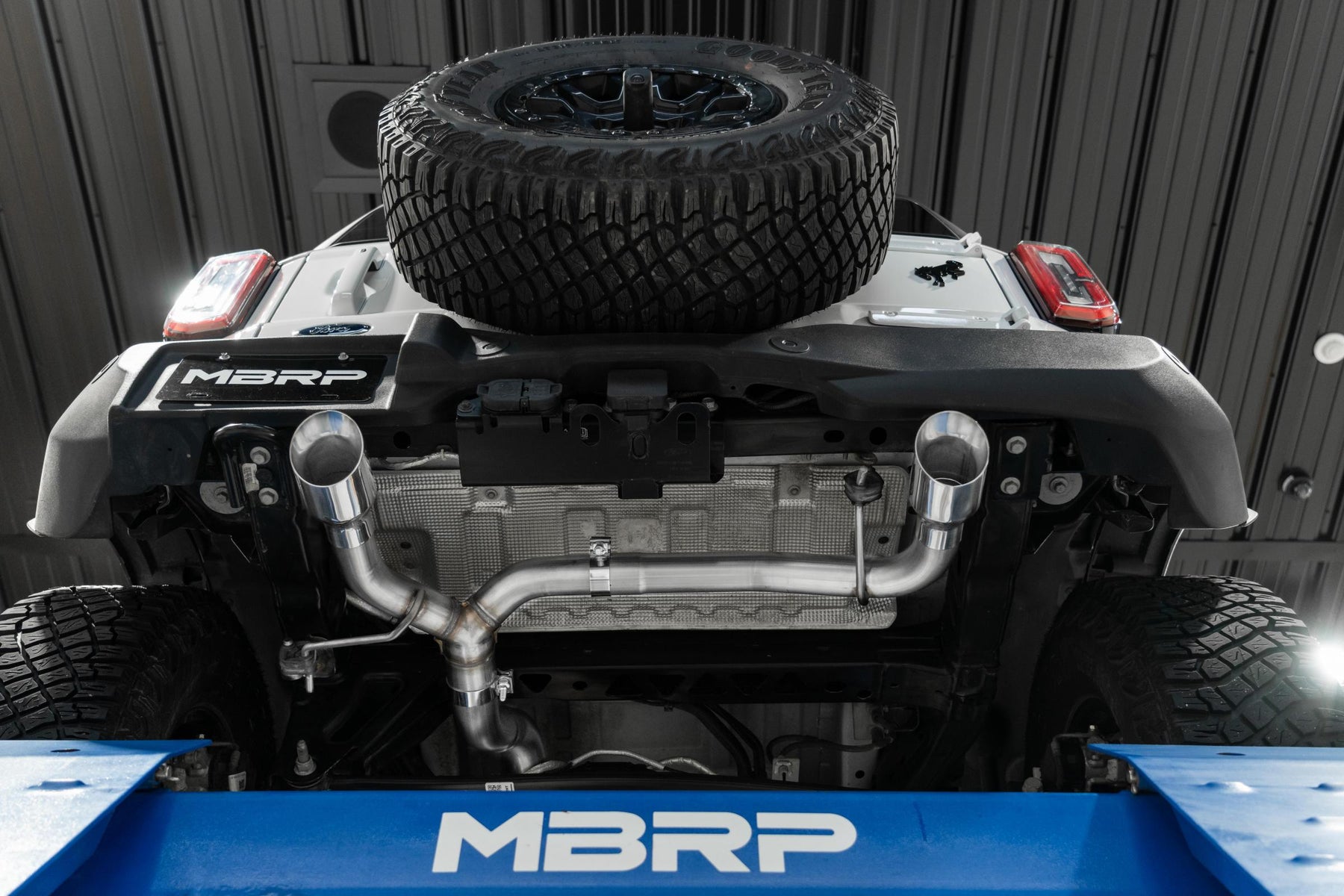 MBRP S5241BLK - 21-Up Ford Bronco 2.3L/2.7L EcoBoost 2/4-Door Black-Coated Aluminized Steel 3 Inch Cat-Back Dual Split Rear MBRP