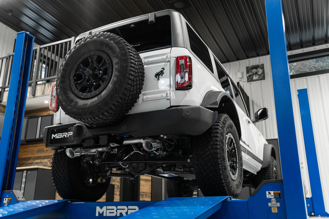 MBRP S5241BLK - 21-Up Ford Bronco 2.3L/2.7L EcoBoost 2/4-Door Black-Coated Aluminized Steel 3 Inch Cat-Back Dual Split Rear MBRP