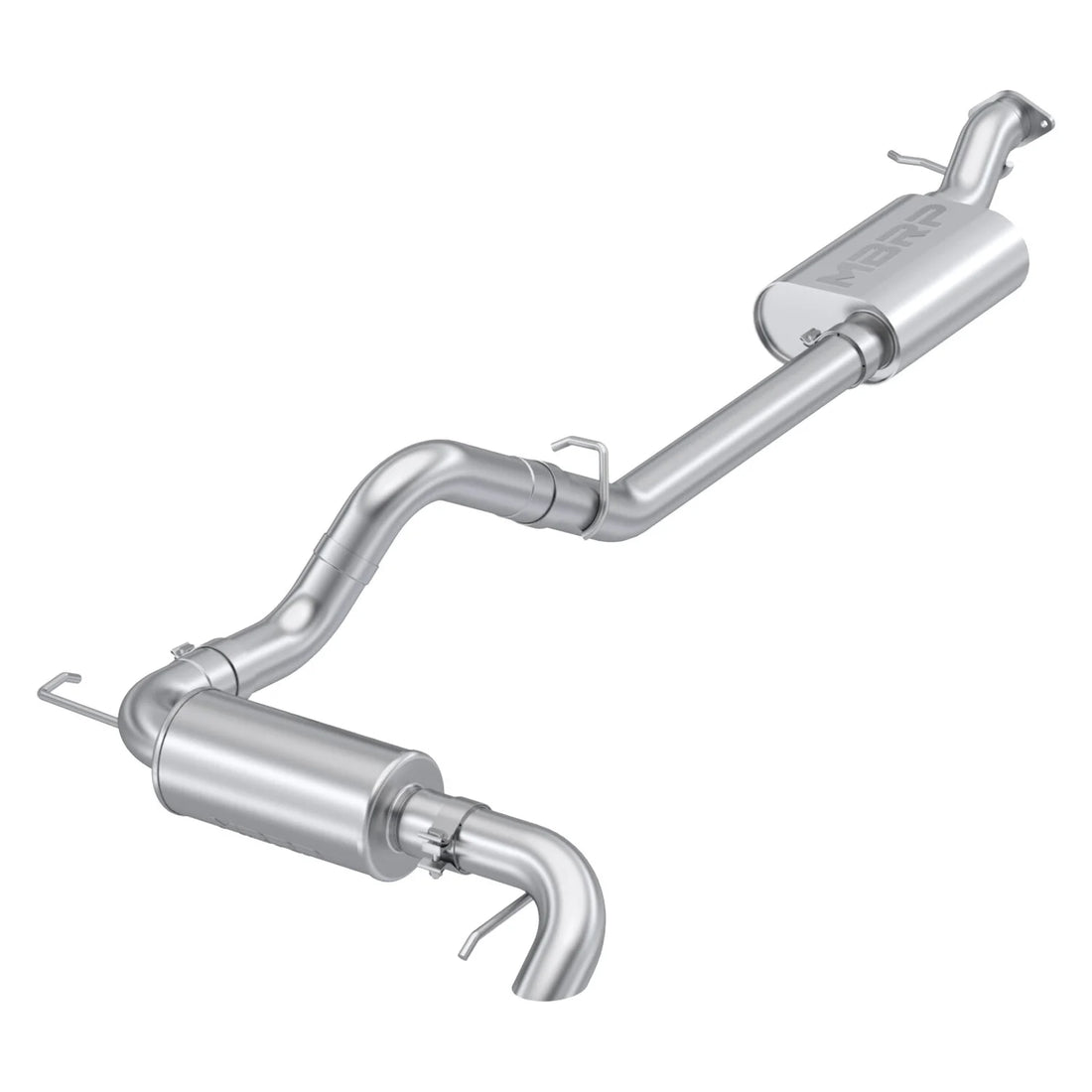 MBRP S5245304 T304 Stainless Steel 3 Inch Cat-Back Single High Clearance Rear Exit Touring Armor Pro