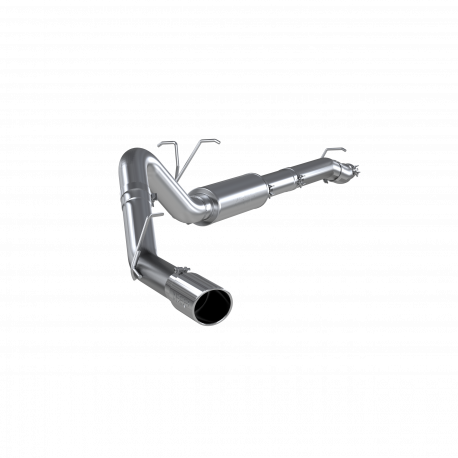 MBRP S5246409 - 4 Inch Resonator Back Exhaust System Single Side Exit T409 Stainless Steel For 11-16 Ford F-250/350 MBRP