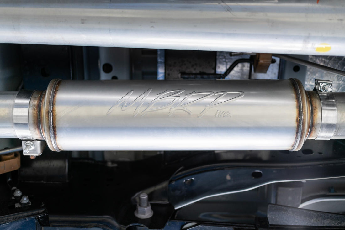 MBRP S5247AL - Ford 4 Inch Exhaust Resonator Back Single Side Armor Lite For 17-Up Ford F250/F350 MBRP 4